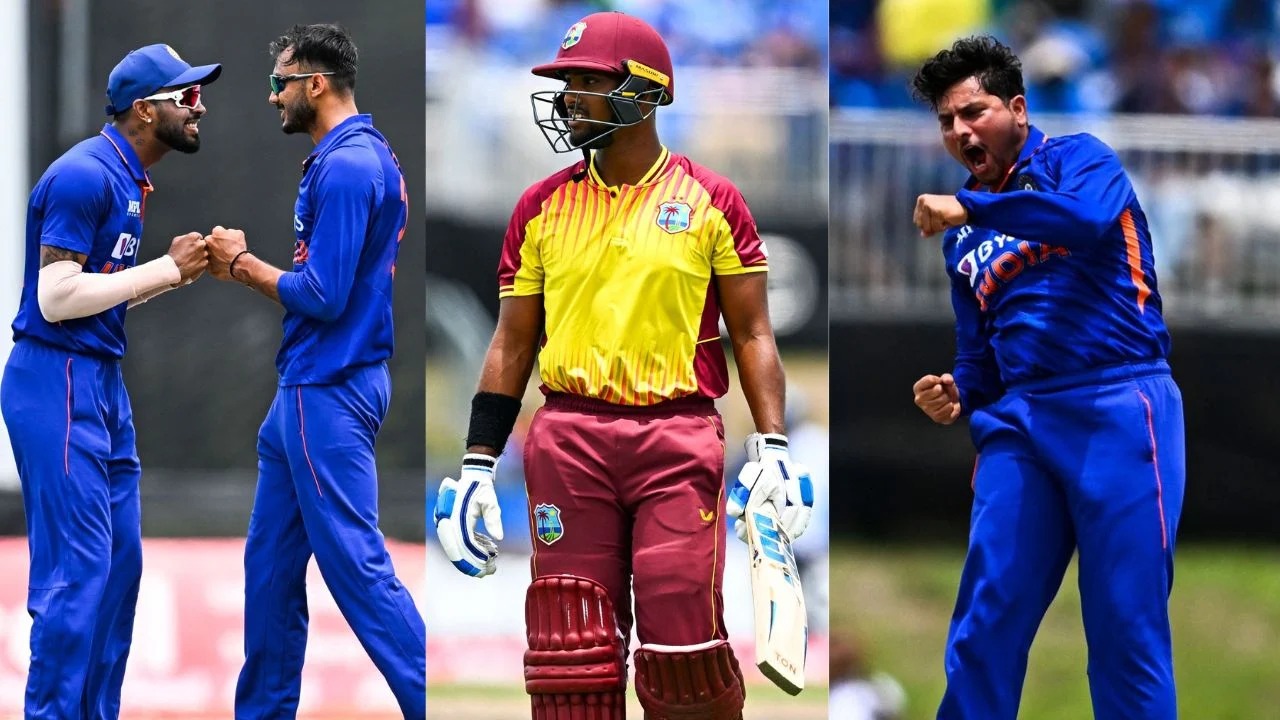 WI vs IND: अक्षर-बिश्नोई की गेंदबाजी के आगे ताश्के पत्तों की तरह बिखर गई वेस्टइंडीज टीम, 88 रनों से जीता मैच
