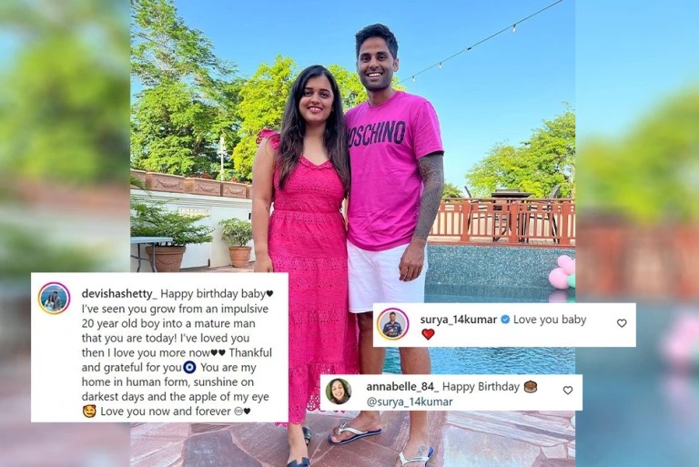 खास कैप्शन के साथ सूर्यकुमार के जन्मदिन पर उनकी पत्नी ने दी बधाई, सोशल मीडिया पर वायरल हुआ पोस्ट