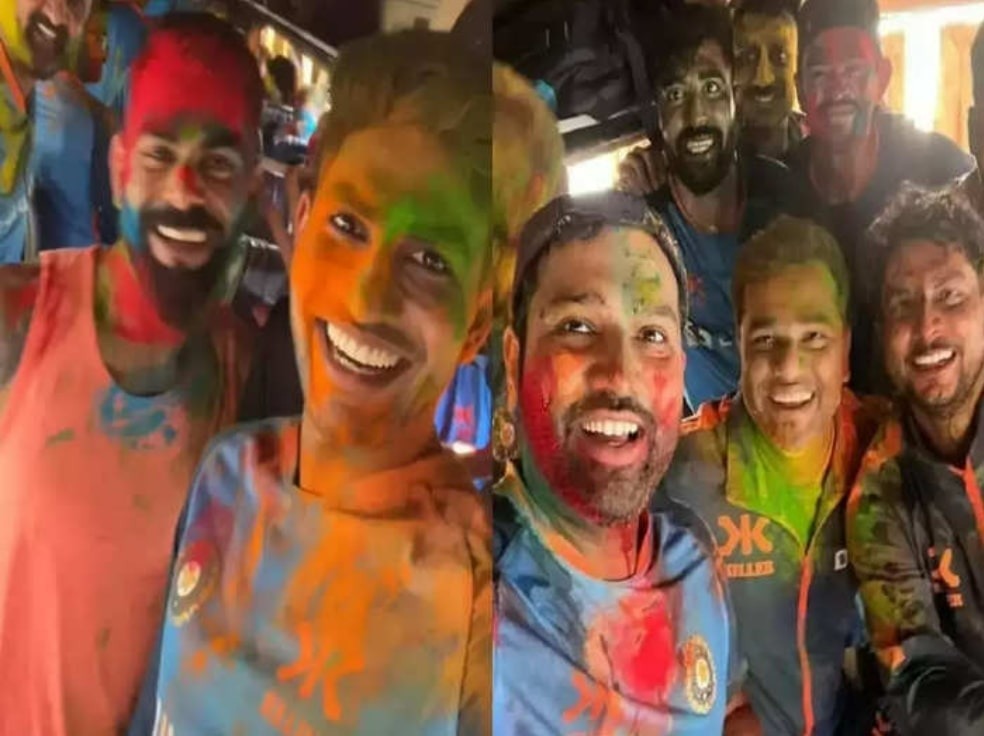 “होली के रंग बिरंगे रंगों से सने हुए नजर आएं टीम इंडिया के खिलाड़ी, शुभमन गिल ने शेयर किया वीडियो