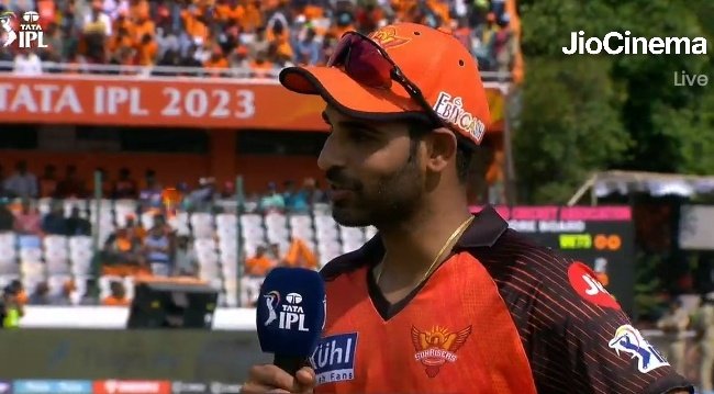 SRH VS RR : "पहला मैच और काफी सुधार करने की जरूरत है..." ,टीम को मिली करारी शिकस्त के बाद कप्तान भुवनेश्वर ने बल्लेबाजों को बताया हार का दोषी